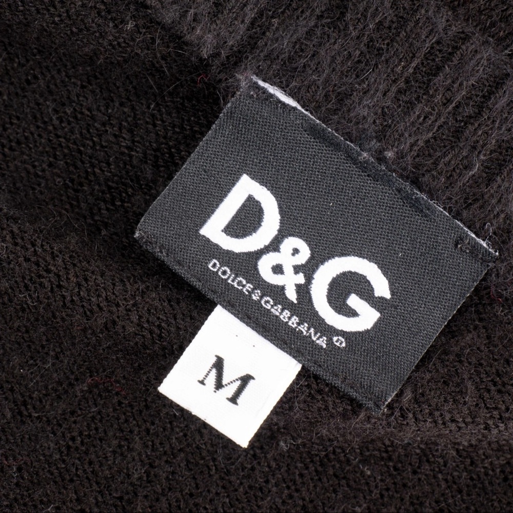 Dolce & Gabbana Vintage ButtonUp V-Neck Tight Knit Cotton Cardigan M $789 - Picture 14 of 14